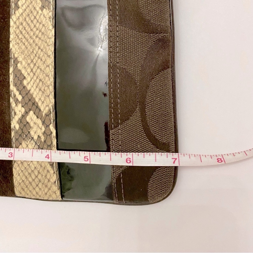 Coach Jacquard Crossbody Bag, Brown, Like New - Picture 8 of 11